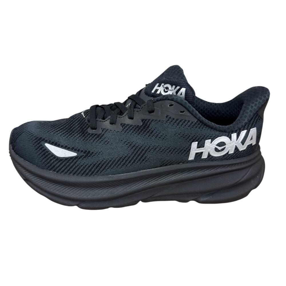 HOKA Clifton 9 GTX Waterproof Triple Black Sneakers Womens 8.5 B Running Shoes